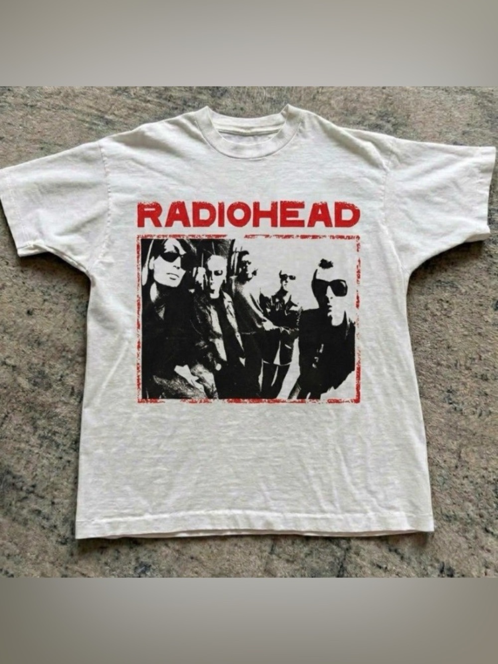 Radiohead Band Photo Black Alternative Rock Music Graphic T-Shirt White
